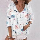 Floral Print Women's Blouse for Everyday Wear