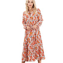 Floral Asymmetrical Midi Dress for Women