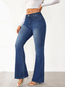 Women's Retro High-Waisted Bootcut Jeans