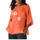 Floral Print Women's Blouse with Chest Pocket