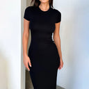 Chic Short Sleeve Maxi Dress for Women