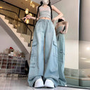 Wide Leg Cargo Pants with Ample Pockets