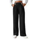 Chic Palazzo Pants with Decorative Buttons for Women