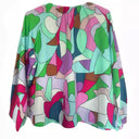 Graphic V-Neck Blouse for Women