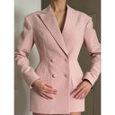 Chic Women's Blazer with Double-Breasted Design