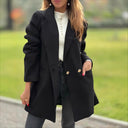 Chic Oversized Blazer with Double-Breasted Design
