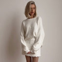 Floral Embellished Sequin Skirt for Women