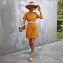 Polka Dot Short Sleeve Dress for Women