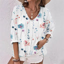 Floral Print Women's Blouse for Everyday Wear