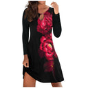 Floral V-Neck Women's Dress for Effortless Style