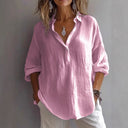 Stylish Women's Linen Blouse - Chic Design