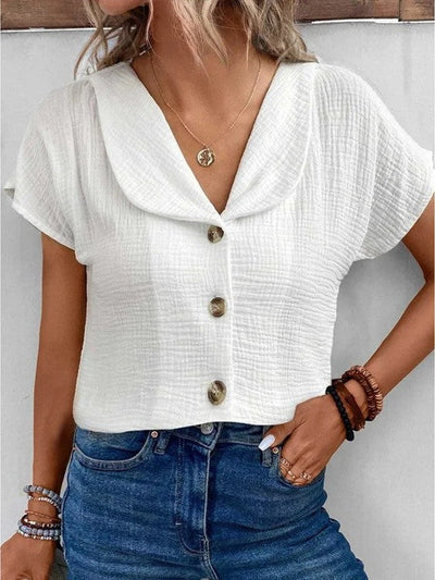 Chic Women's Button Detail T-Shirt