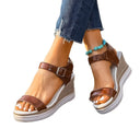 Stylish Women's Wedge Sandals with Chic Strap Design