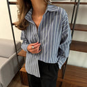 Striped Women's Blouse with Relaxed Fit