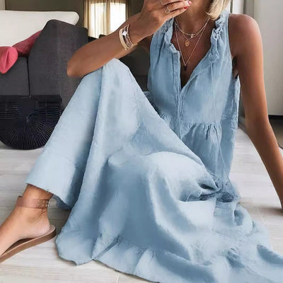 Romantic Ruffle Maxi Dress for Women