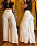 Chic High-Waisted Palazzo Pants with Belted Design