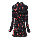 Chic High Collar Ruffled Women's Top