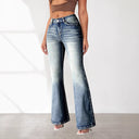 High-Waisted Women's Bootcut Jeans in Trendy Washes