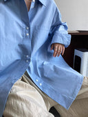 Stylish Oversized Cotton Blouse for Women