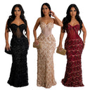 Crystal Embellished Evening Dress for Women