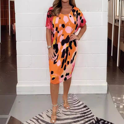 Women's Patterned Jersey Dress for Trendy Style