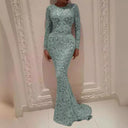 Glamorous Wedding Dress with Sequins and Long Sleeves