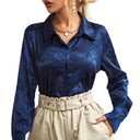 Floral Satin Long Blouse for Women