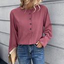 Chic Long Sleeve Button-Detail Blouse for Women