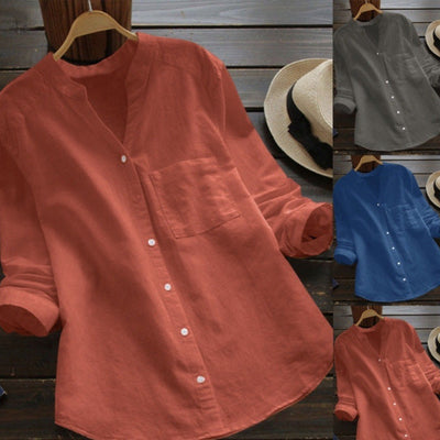 Chic Women's Blouse with Button Placket