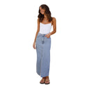 Stylish Women's Denim Midi Skirt