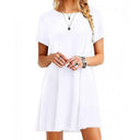 Chic Women's Round Neck Short Sleeve Dress