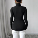 Floral High Collar Long Sleeve Bodysuit for Women