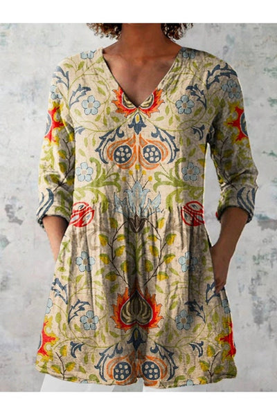 Women’s Floral Boho Dress with Flowy Silhouette