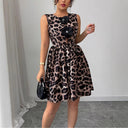 Chic Animal Print Women's Dress