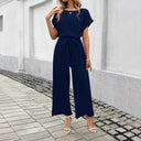 Chic Women's Wide-Leg Jumpsuit with Waist Knot