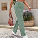 Women's Embroidered Wide Leg Trousers