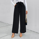 Chic High-Waist Palazzo Pants with Tie Belt