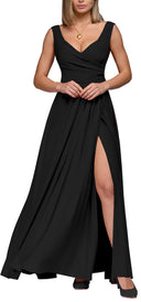 Chic Maxi Dress with Elegant Wrap and Side Slit