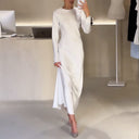 Chic Stand-Up Collar Maxi Dress for Women