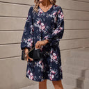 Floral Sleeve Ladies' Blouse Dress