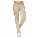 Women's Cargo Pants with Elastic Waist and Utility Pockets