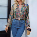 Chic Women's Printed Blouse - Fashion Forward Style