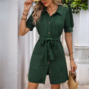 Chic Women's Shirt Dress with Belt and Handy Pockets