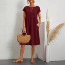 Chic Linen Dress with Pockets for Women