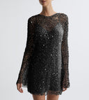 Sequined Long Sleeve Evening Dress for Women