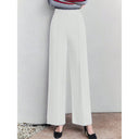 Chic High-Waisted Palazzo Pants with Side Pleats