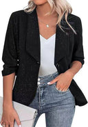 Glitter Blazer Jacket for Women with Stylish Silhouette and Chic Lapels
