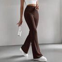 Chic Ribbed High-Waist Pants for Women