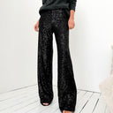 Sequined High-Waist Palazzo Pants for Women