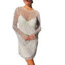 Sequined Long Sleeve Evening Dress for Women